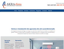 Tablet Screenshot of akraclima.com